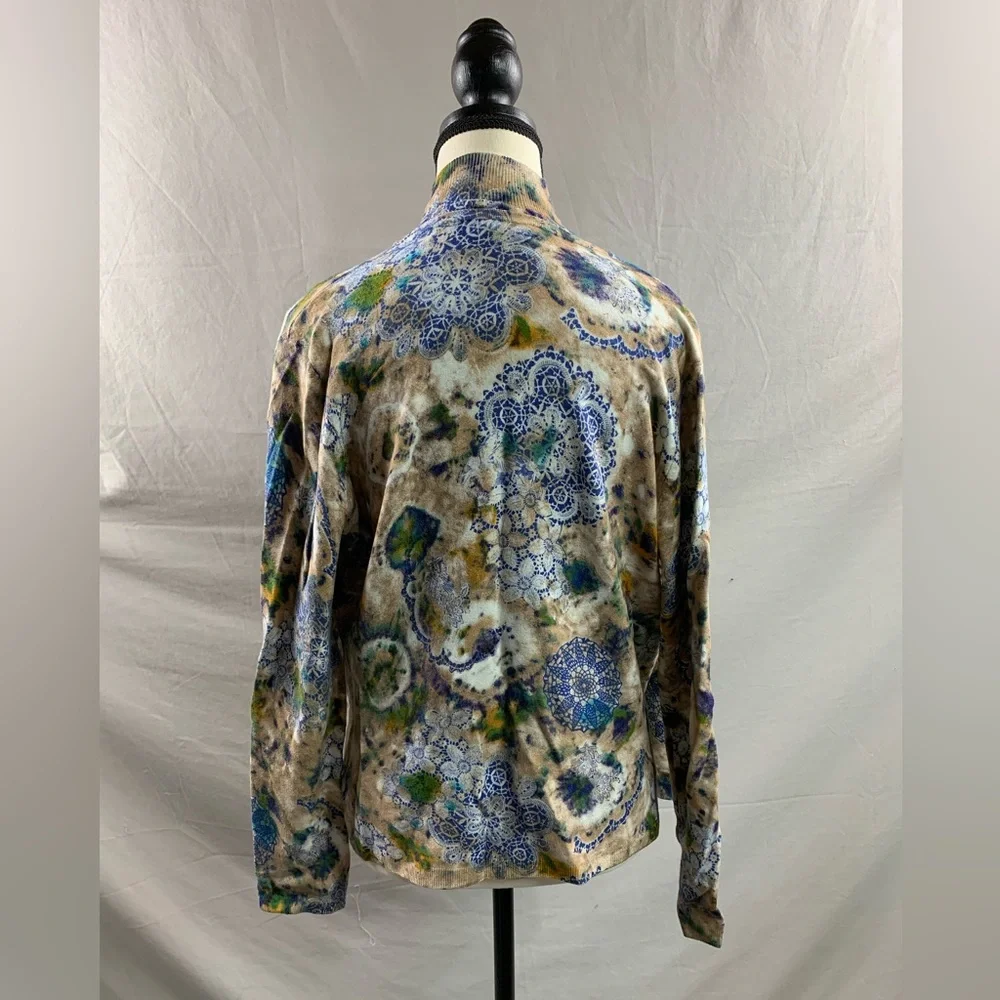 Beaded Floral Knit Top and Matching Sweater - Picture 4 of 7